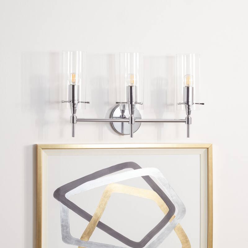 SAFAVIEH Lighting Annarosa 3-Light Led Vanity Sconce - 20.7" W x 5.3" L x 12.6" H - 21Wx5Dx13H