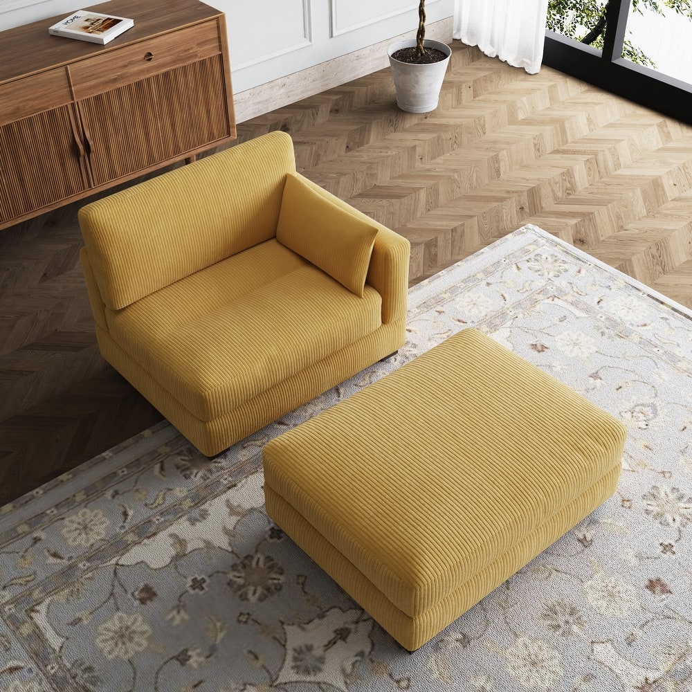 Modular Sectional Sofa with Ottomans