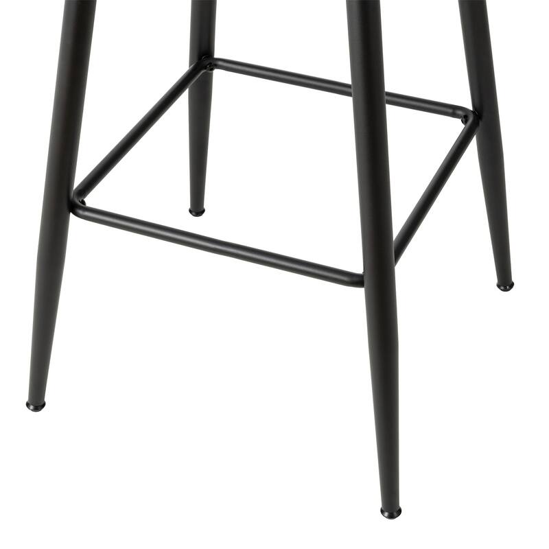 Glitzhome Set of 3 Leatherette Adjustable Swivel Bar Stool Pub Table Set