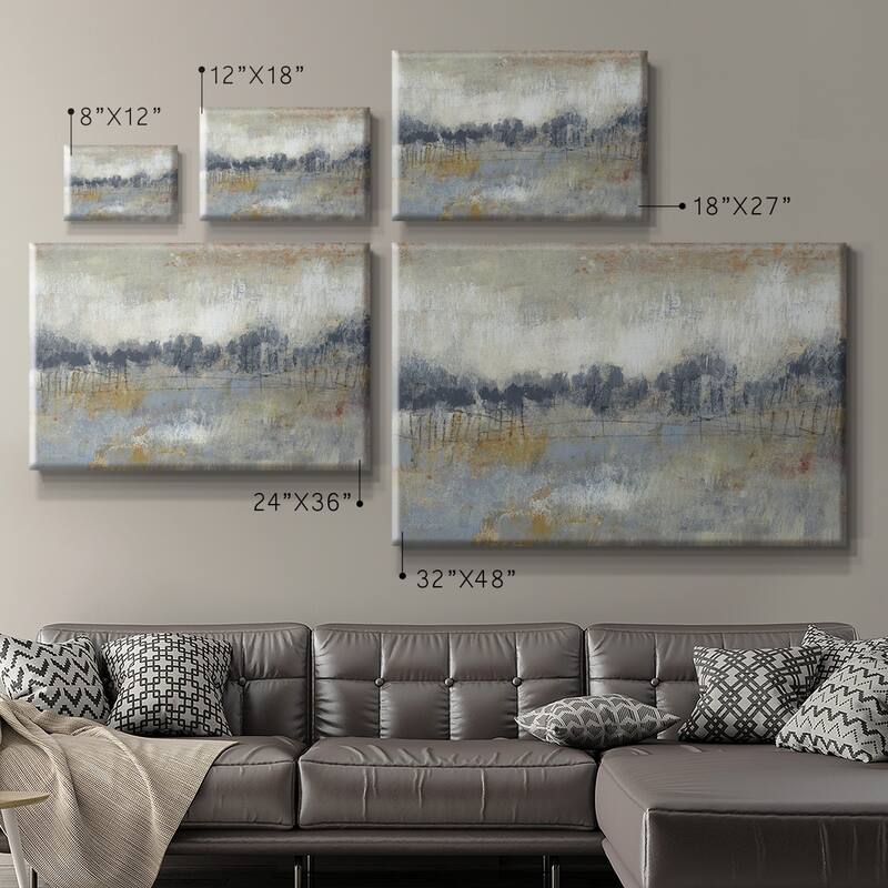 Cool Grey Horizon II Premium Gallery Wrapped Canvas - Ready to Hang