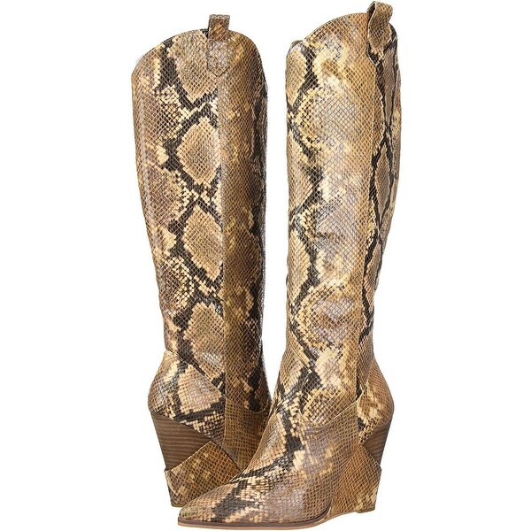 Jessica simpson havrie wedge snake boots 2025