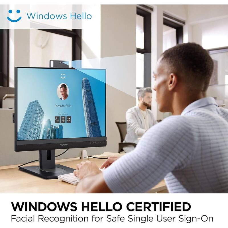 ViewSonic VG2457V-S 24" 1080p Conferencing Monitor, Black-Certified Refurbished