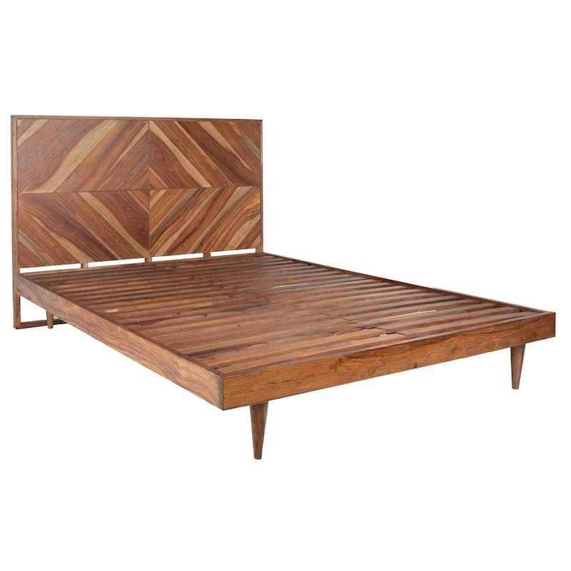 SAFAVIEH Couture Maci Bryn Wood Herringbone Bed