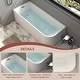 preview thumbnail 3 of 22, CB 59''/67'' Freestanding Glossy White Stand Alone Soaking Acrylic Tubs, Corner with Overflow & Pop-up Right/Left Drain