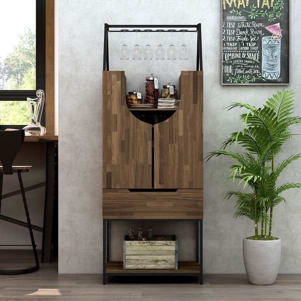 Furniture of America Marcus Contemporary Multi-storage Wine Cabinet. Opens flyout.