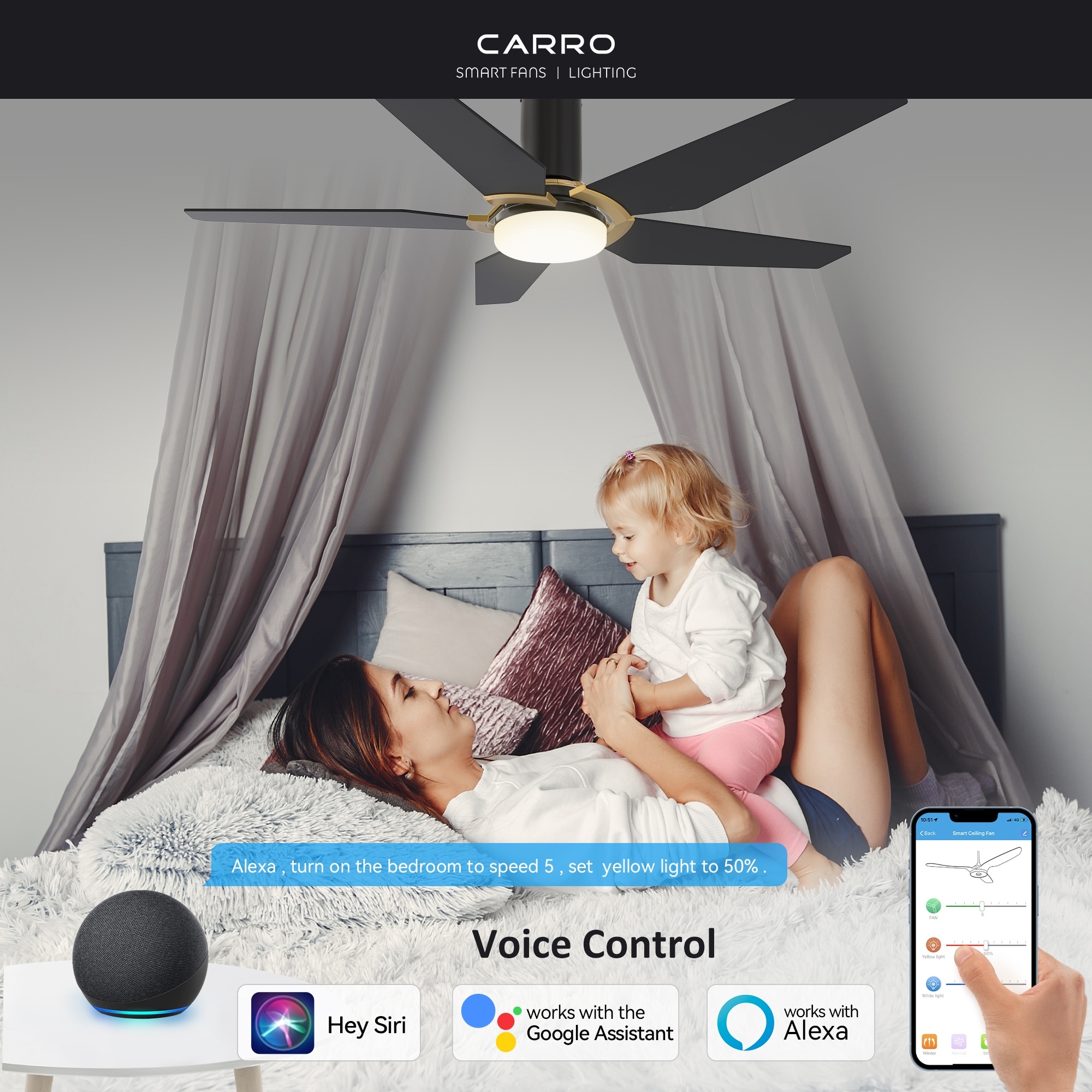 Ceiling fan shop with google home