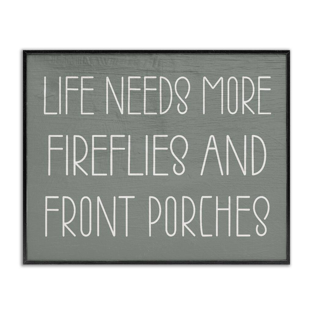 Stupell Fireflies & Front Porches Framed Giclee Art Design By Lil' Rue
