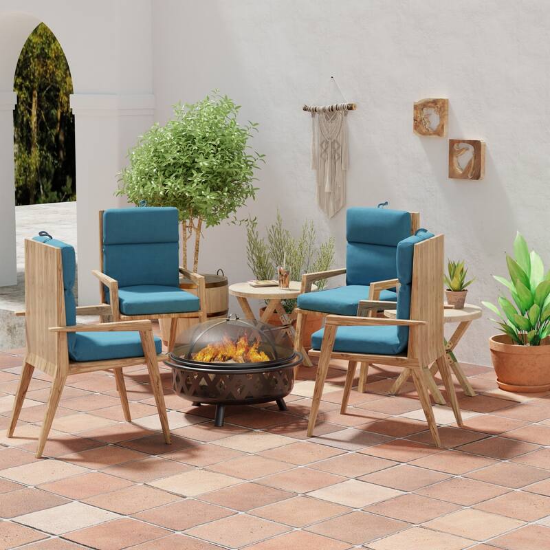 22" x 44" Outdoor Chair Cushion with Ties and Loop - 44'' L x 22'' W x 4'' H - Celosia Legion