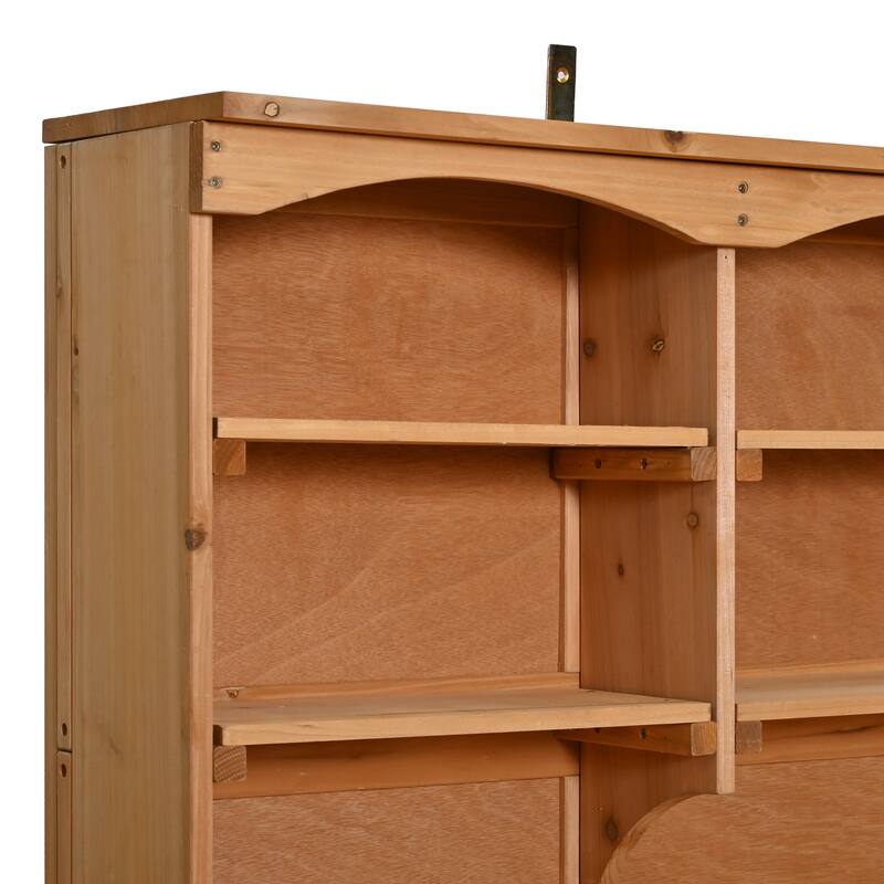 Roomfitters Outdoor Garden Potting Bench with Storage Hutch, Potting Table with Drawers and Cabinets, Shelves