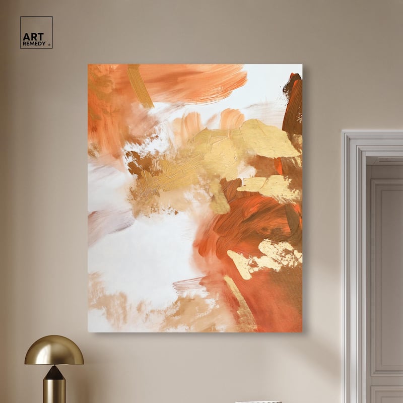 Golden Bronze Ripple II Canvas by Art Remedy, Gallery Wrapped