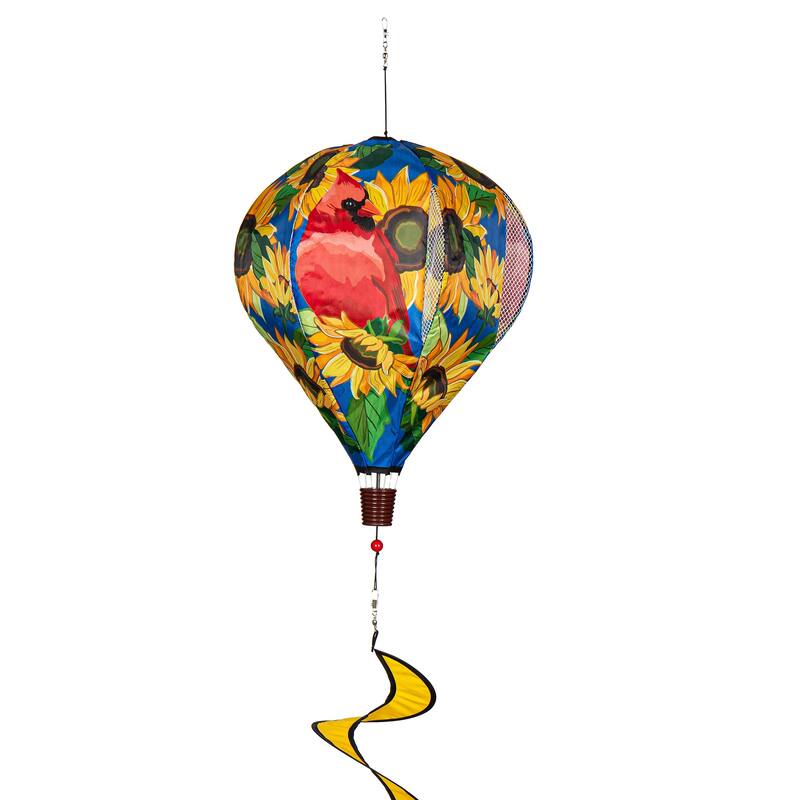 55" Sunflower Cardinal Balloon Spinner