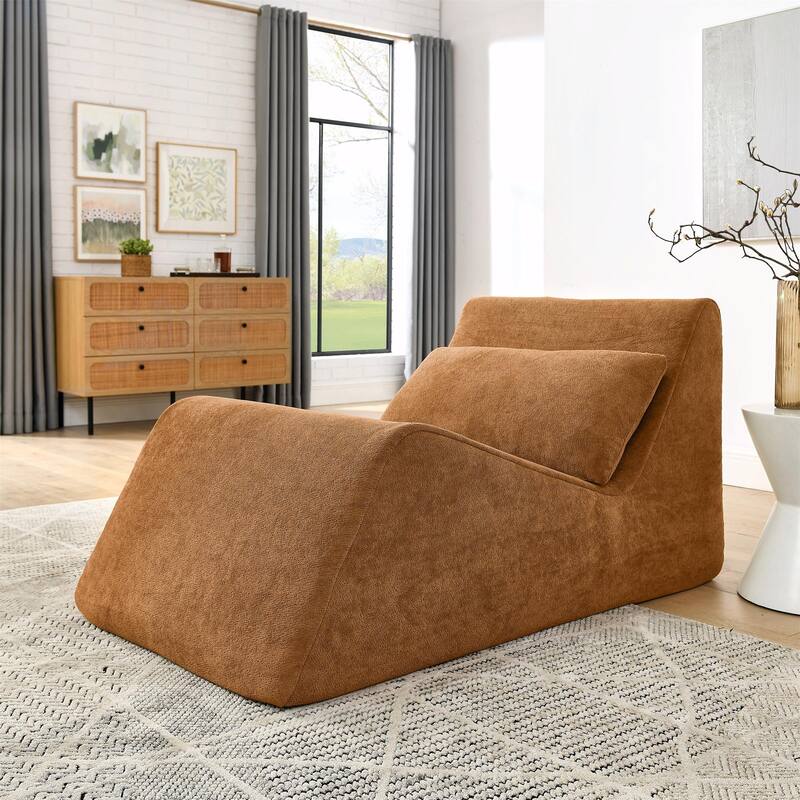 Fireside Chair with Ergonomic Design - Orange