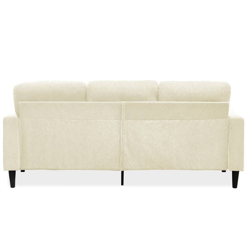 Modern Design Chenille 3 Seat L-Shape Sectional Sofa with Storage Chaise for Apartment, Studio, Office,Living Room,L shape