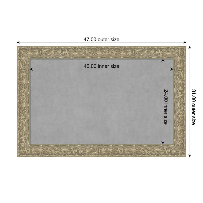 Amanti Art Luxe Antique Silver Framed - 47 x 31 in