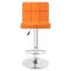 Bar Stools Adjustable Armless Swivel PU Leather Barstools Set of 2