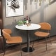 preview thumbnail 17 of 17, Tall Round Bistro Pub Table Sintered Stone Top BarTable