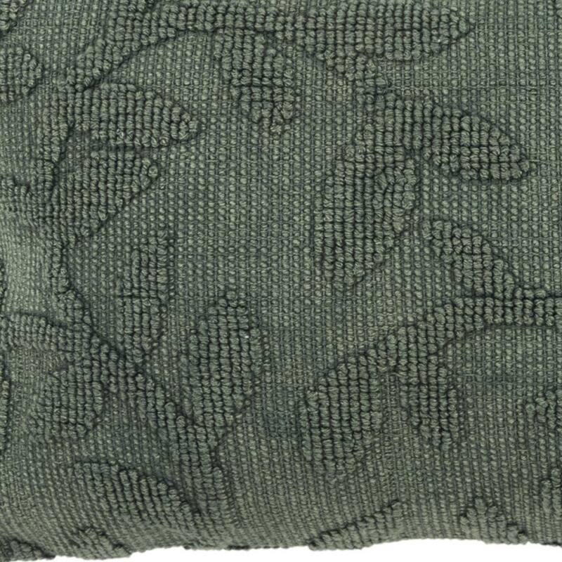 HomeRoots 14" X 26" Green Botanical Cotton Throw Pillow With Texture