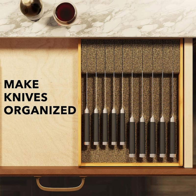 Kitchen Steak Knives Holder Organizers Block for Drawer in Storage