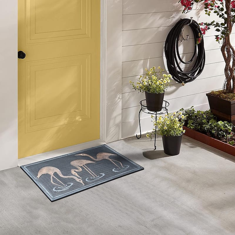 A1HC Rubber Pin Mat, Beautifully Copper Hand Finished Doormat, 18"X30"