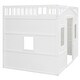 preview thumbnail 14 of 12, Full Wooden House Loft Bed with Ladder & Windows - Durable and Stylish