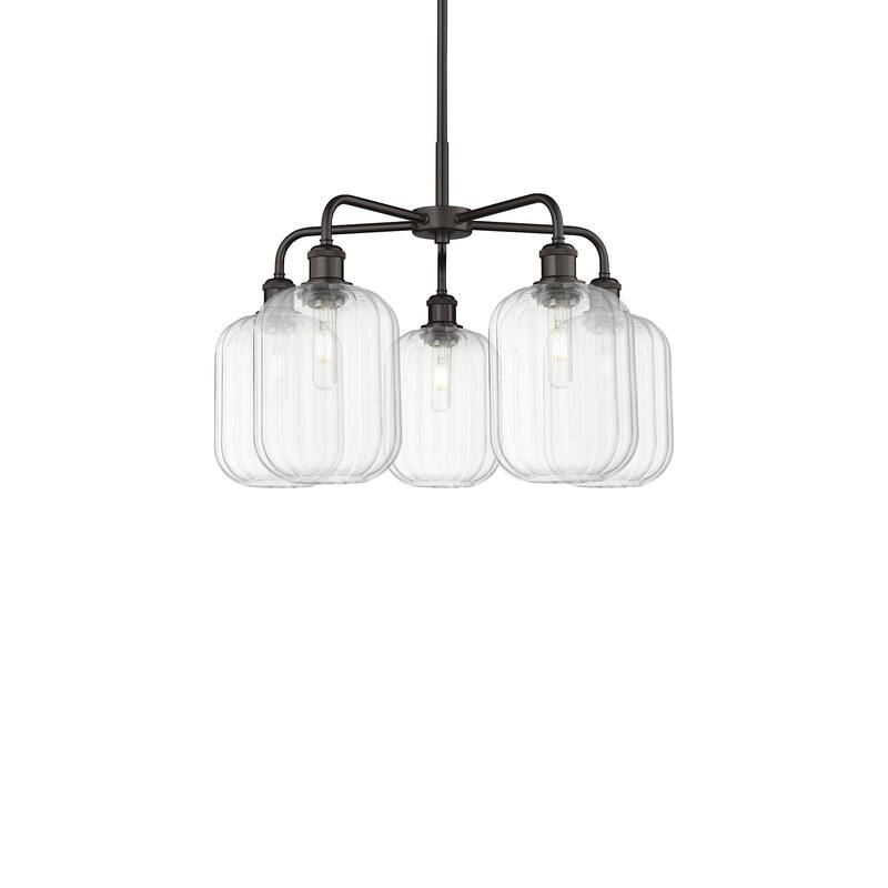 Innovations Lighting 516-5CR-18-26 Preston Chandelier Preston 5 Light - Oil Rubbed Bronze / Clear