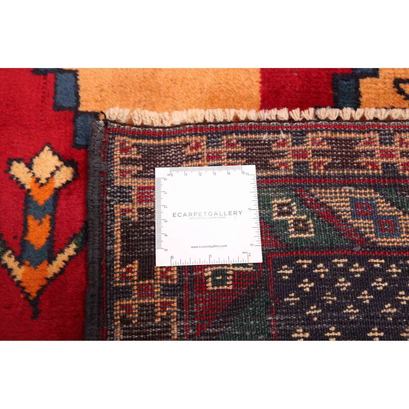ECARPETGALLERY Hand-knotted Teimani Red Wool Rug - 3'7 x 6'6