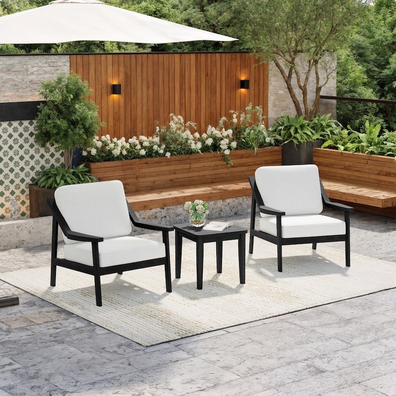 Outdoor Patio Wood Bistro Set/Loveseat Set