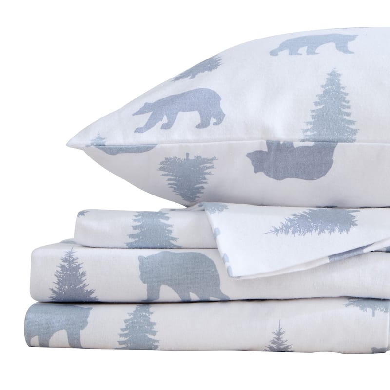 Market & Place Cotton Flannel Novelty Printed Sheet Set