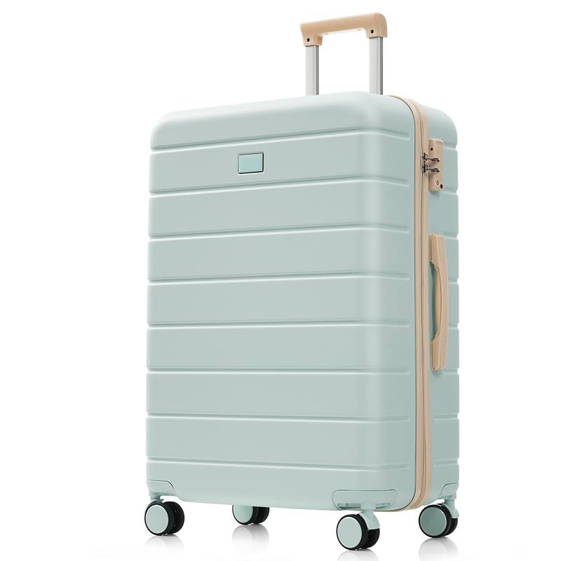 3-Piece, 20, 24, 28-Inch Modern Premium Luggage with TSA Lock and 360° Spinner Wheels, for Boarding Travel, Green