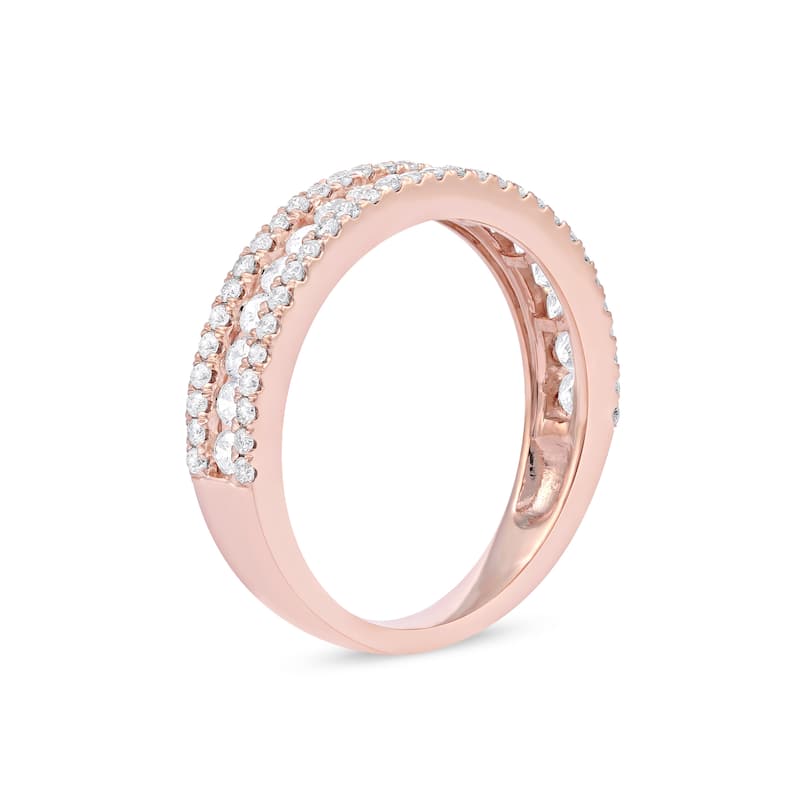 IGI Certified 3/4ct TDW Diamond Wedding Band in 14k Gold for Women