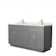 Option Dark Gray, Gold Trim, White Cultured Marble Top