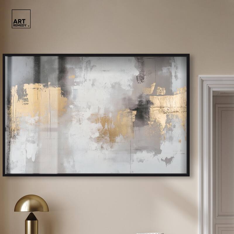 Gilded Gray I Shadowbox by Art Remedy