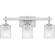 preview thumbnail 1 of 6, Brenthouse 3-Light Brushed Nickel Bath Light