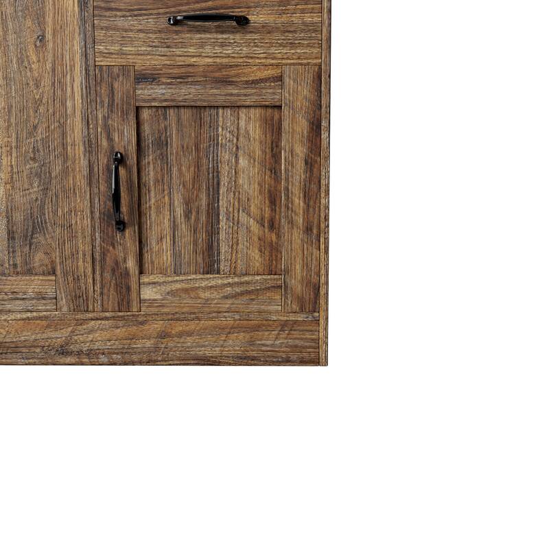 Modern Wood Buffet Sideboard with 2 doors&1 Storage and 2drawers