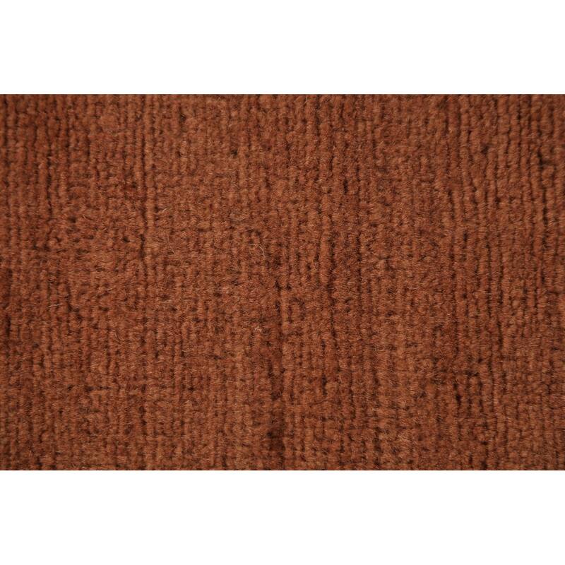 Gabbeh Modern Area Rug Handmade Oriental Orange Tribal Wool Carpet - 4'11" x 6'6"