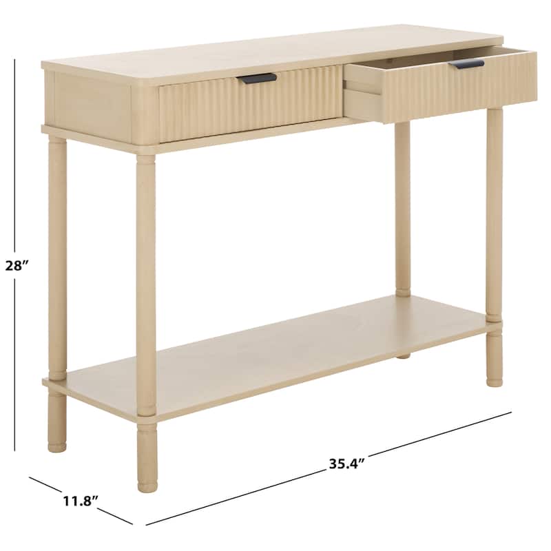 SAFAVIEH Thurston 2-Drawer Console Table - 35"W x 12"D x 28"H