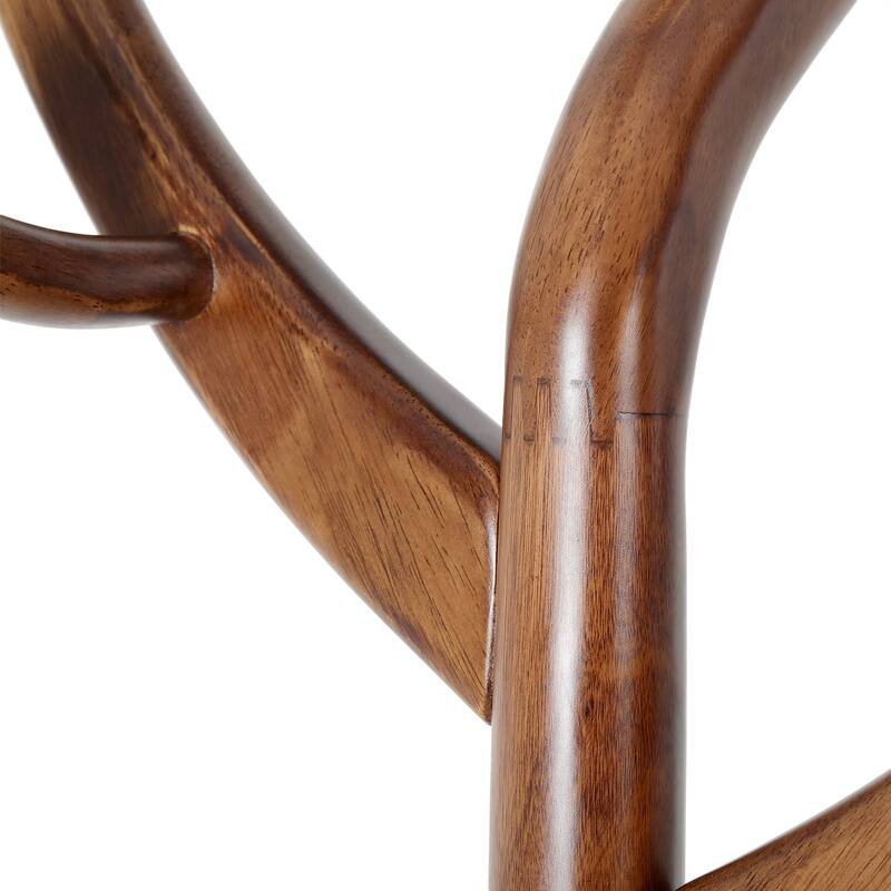 Tree-branch Rubberwood Freestanding Coat Rack with 8 Hooks - 24.5"W x 70.87"H