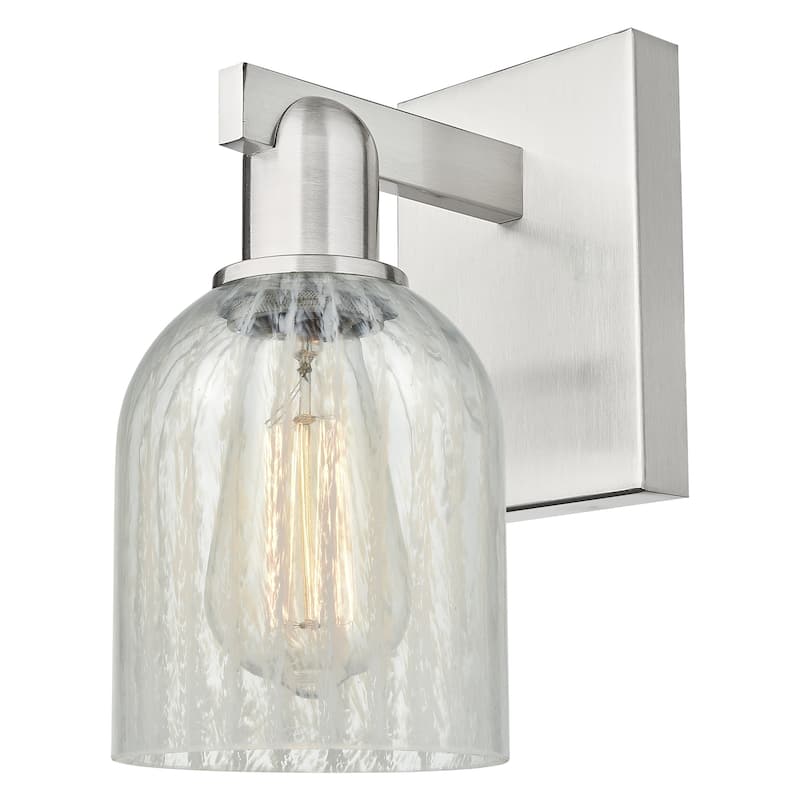 Innovations Lighting 716-1W-11-5 Caledonia Sconce Caledonia 11" Tall - Brushed Satin Nickel / Mouchette