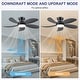 preview thumbnail 5 of 6, 52 Inches Low Profile Ceiling Fan with Light DC Motor Reversible Ceiling Fan,for Bedroom,Living Room,Patio - N/A