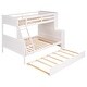 preview thumbnail 9 of 10, Pine Wood Twin over Full Bunk Bed with Trundle and Storage