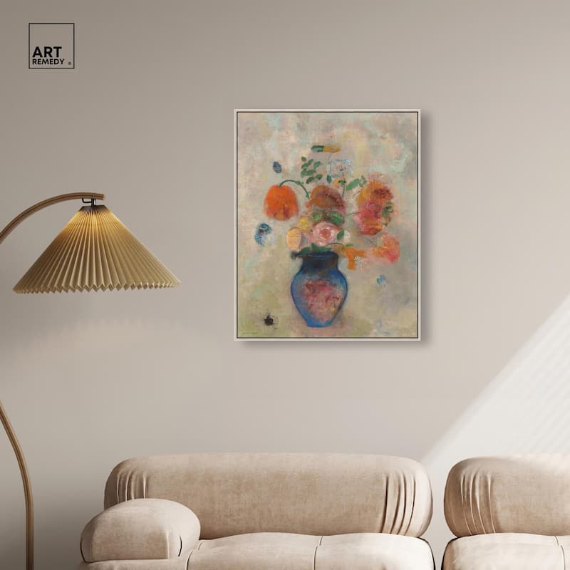 Vase with Flowers 1990 Canvas by Art Remedy
