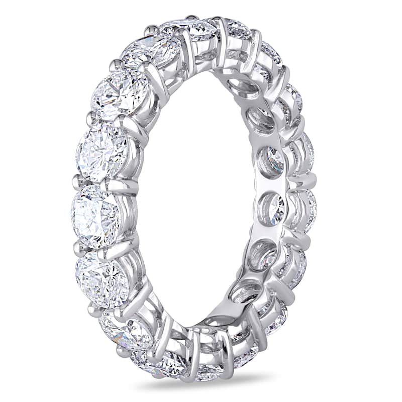 Miadora 18k White Gold Diamond Eternity Ring 4ct TDW GH I1 I2