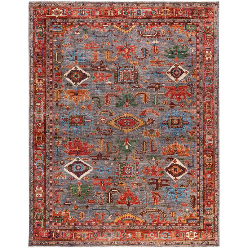 Serapi One-of-a-Kind Hand-Knotted Area Rug - Gray - 9' 3" x 11' 9"