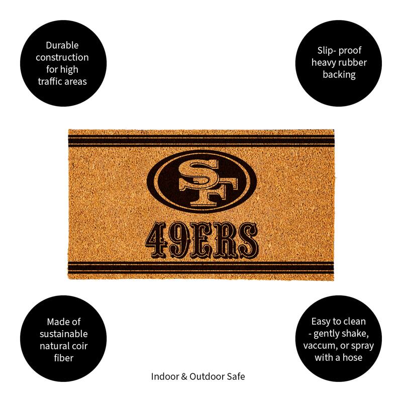28 in. x 16 in. San Francisco 49ers, Coir Mat
