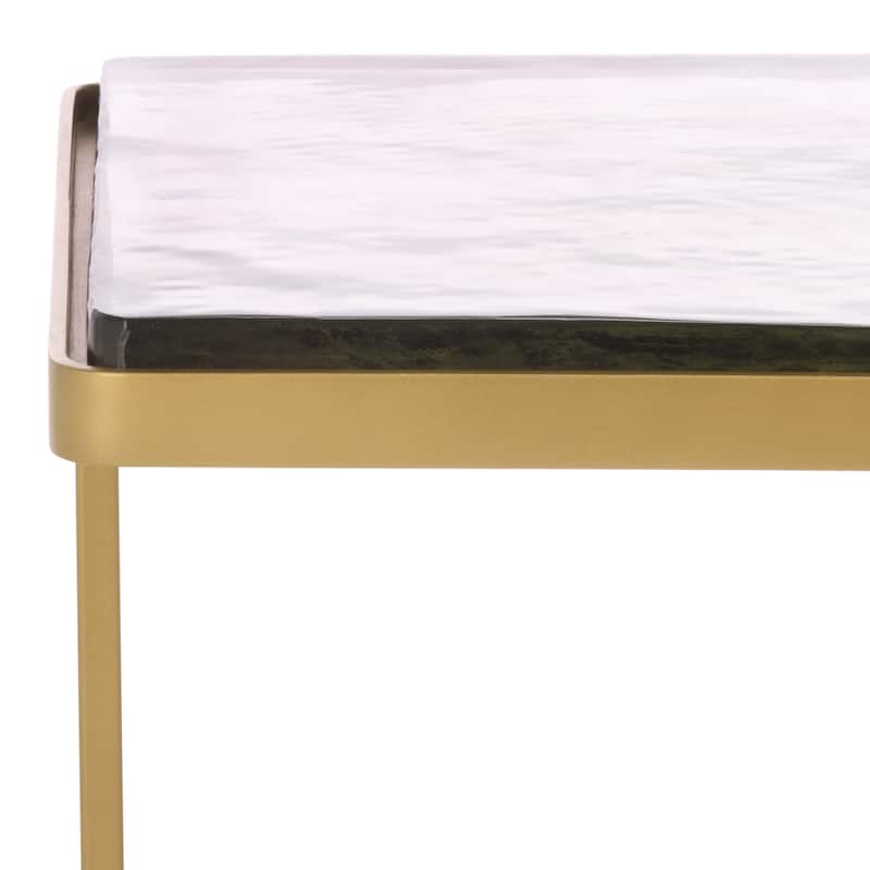 SAFAVIEH Couture Dominic Glass Top Coffee Table - 30"W x 18"D x 18"H