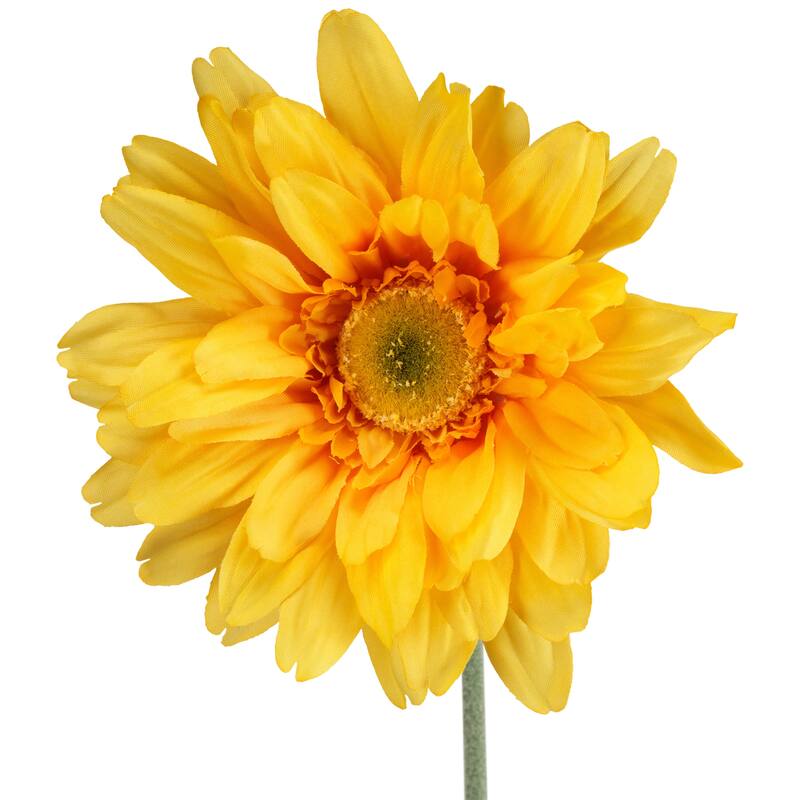 Artificial Gerbera Daisy Floral Stem Spray - 27" - Yellow