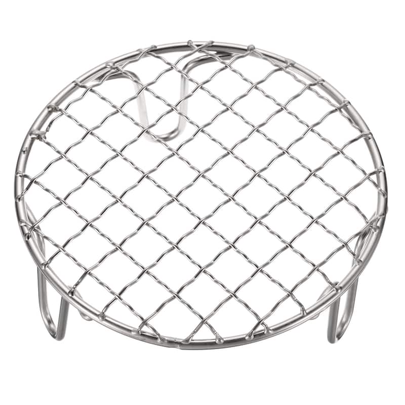Round Cooking Rack 5" Stainless Steel Cross Wire Barbecue Grill W 50mm Legs - 5 Inch