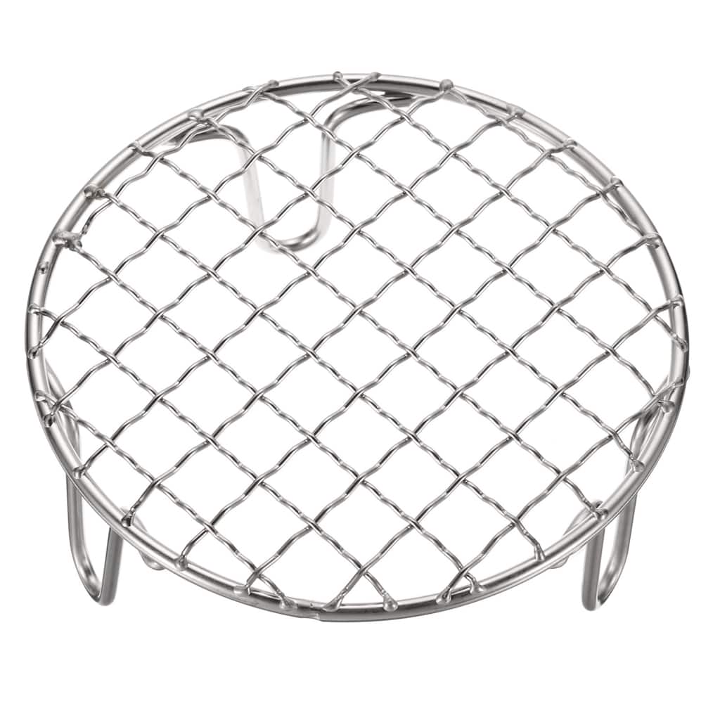 Round Cooking Rack 5" Stainless Steel Cross Wire Barbecue Grill W 50mm Legs - 5 Inch
