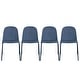 preview thumbnail 31 of 50, Set of 4 Plastic Dining Chairs For Kitchen Office Business Cafe Guest Waiting Room Event Party Outdoor Patio Hotel Blue