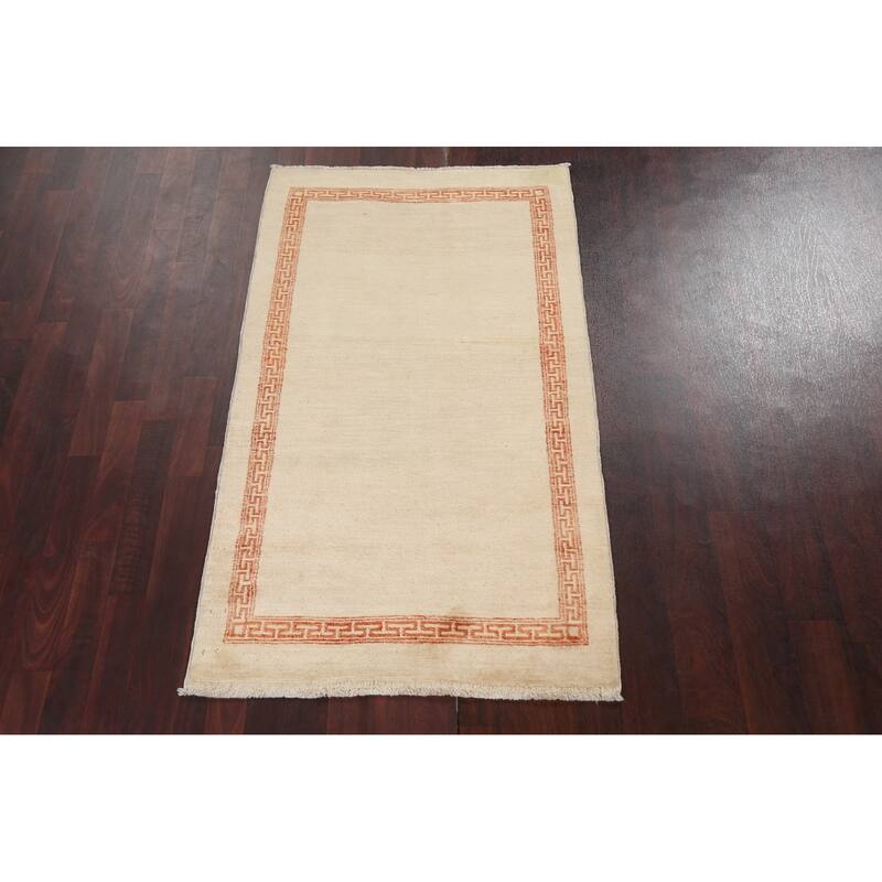 Geometric Gabbeh Kashkoli Oriental Area Rug Wool Hand-knotted Carpet - 3'0" x 5'2"